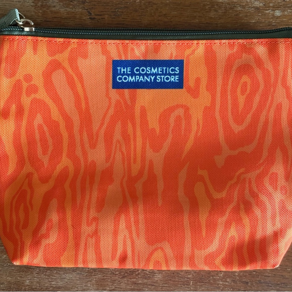 Orange zebra Patterned Cosmetic Pouch new